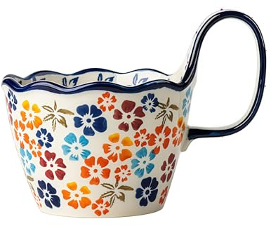 yampiyt Soup Bowls, Soup Mugs, Polish Ceramic Hand Painted Soup Bowl, Dishwasher & Microwave Safe