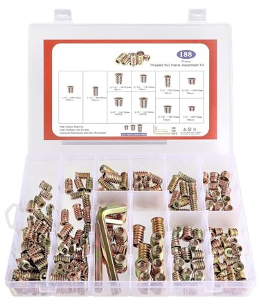 JIEBWCHA Set di Dadi per Hardware,Kit di Dadi per Mobilio in Legno - Set di Connettori, Ferramenta per Casa Legno e Pannelli