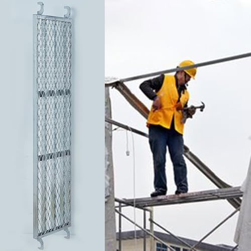 DRFGNF 6ft Long Non Slip Net Work Platform Tower Bench for Indoor/Outdoor Construction Scaffold Board Cross Brace with Hook for Building Scaffolding.