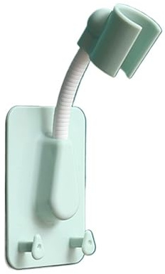Support pour pomme de douche Support de pommeau douche 360°, réglable, auto-adhésif, montage mural avec 2 crochets, support universel for salle bain, SPA, 1 pièce(Green)