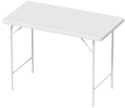 Crevyteg Table pliante pour intérieur et extérieur, 100 x 54 x 74 cm, tables de pique-nique pliables, avec cadre en métal, table rectangulaire en plastique pour jardin, barbecue, pinique, fête