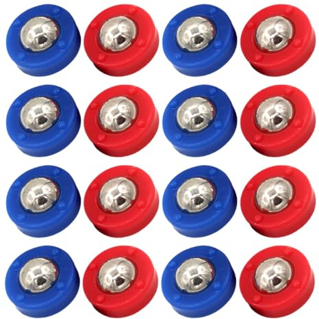 STOBAZA 20 Discos Accesorios para Tejo de Mesa Mini Juego de Tejo Rodillos 20 Piezas 10 Azules 10 Rojos Repuestos y Curling Accesorios