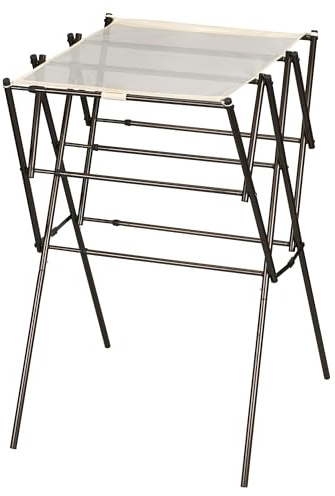Household Essentials 5175 Collapsible Expandable Metal Clothes Drying Rack, Antique Bronze, STORAGE