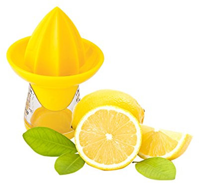 Joie FreshPress Citrus Juicer, Manual Lemon and Lime Squeezer, Yellow, 1 count