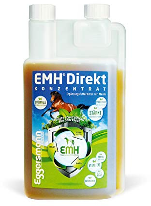 Eggersmann EMH Direkt – Tilläggsfoder för hästar – stöd för ämnesomsättning – 1 L flaska
