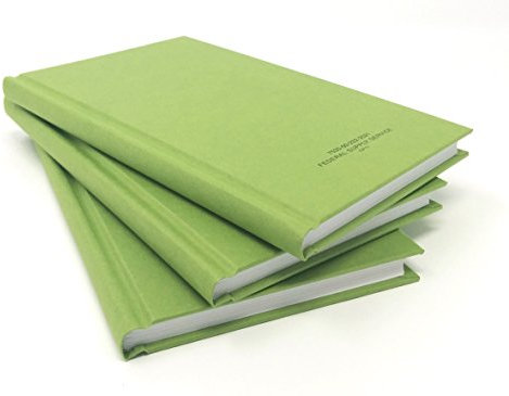 DIY Indispensables US Military Log Record Books 3 Pack 5.25 x 8 Inch 96 Sheets with Rugged Sewn Case Binding Blue Line College Ruled Notebook NSN 7530002223521, Made in USA