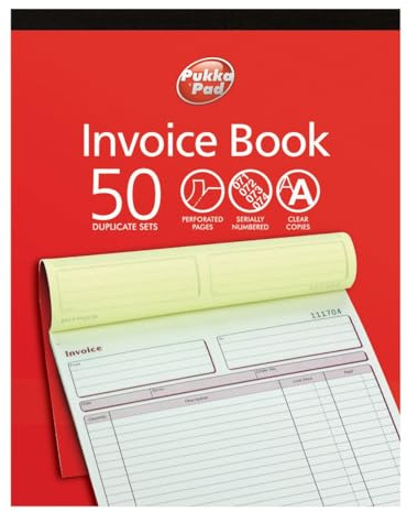 Pukka Pad A4 (214 x 273 mm) Carnet unique de 50 factures en double avec papier carbone DU8142