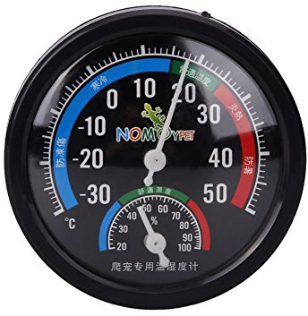 Amazingdeal365 Reptile Vivarium Rearing Box Thermometer Humidity (Hygrometer) Dial Gauges