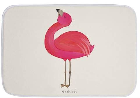 Mr. & Mrs. Panda Duschvorleger Flamingo Stolz - Geschenk, Badezimmermatte, Teppich Badezimmer, Tochter, Mama, zufrieden, Selbstliebe, Schwester,