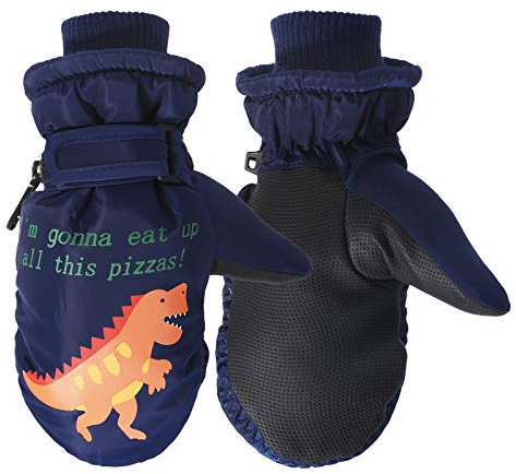 QKURT Kinder Skihandschuhe, Snowboard Handschuhe Schneehandschuhe wasserdichte und Winddichte Winter Fäustlinge für 2-5 Jahre Mädchen und Jungen Skifahren Snowboard Reiten Laufen Wandern Radfahren