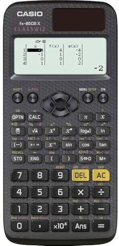 Casio FX-85DEX Schulrechner Schwarz Display (Stellen): 12 solarbetrieben, batteriebetrieben (B x H x T) 77 x 11 x 166 m