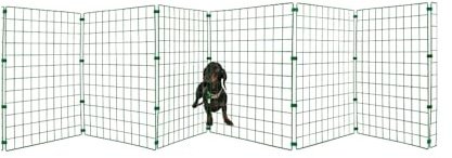 Conka Pets – Outdoor Dog Fence – Low Level Wire Garden Barrier for Dogs and Pets – 60cm High – 5cm x 5cm Mesh Stops Dogs from Jumping – Portable & Lightweight - Covers 9 Foot/2.7 Metre Gap