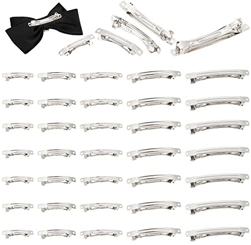 PH PandaHall 100 Stück Französische Haarspange Metall Haarspangen Haarspangen Rohlinge Eisen Rechteck Handwerk Clips Haarspangen Basis Haar Krokodilklemmen Für DIY Haarschleife Schleife Streamer Clip