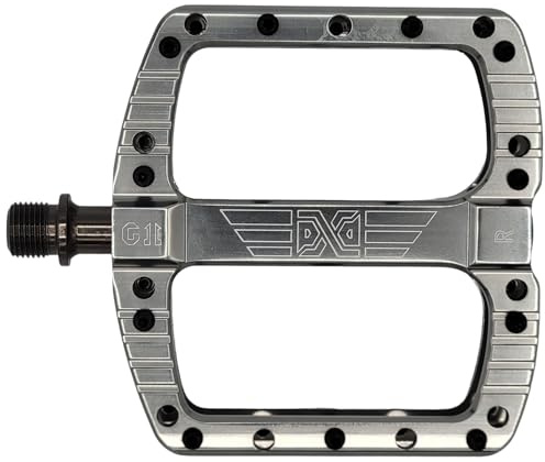 Mountain Bike Pedals Downhill Gravity MTB Pedal CNC Machine Aluminum Lightweight Ball Bearings Non-Slip (Titanium)