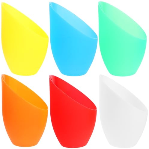 OATIPHO Horseshoe Small Lampshade 6-Pack Colorful Calla Shape Replacement Lamp Shade 1.96 Inch Opening for Table Floor Wall Pendant Lamps Retro Barrel Style