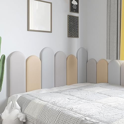 3D Wandpaneele Selbstklebend, PU Wasserdicht Bett Kopfteil Wandpaneele Gepolstert, Verdicktes 3,7 cm Wandverkleidung Selbstklebend, Wandkissen Zum Aufhängen für Wandkissen Kinderzimmer ( Farbe : B , G