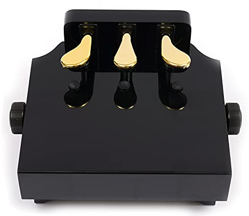 Universal Sustain Pedal mit Piano Kinder Klavier Pedalverlängerung | Dreifach vergoldetes Design | Höhenverstellbar 13,5-23cm