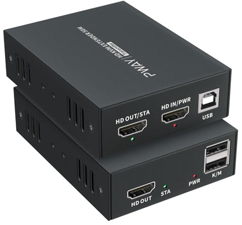 Extender HDMI KVM USB su Ethernet Cat5e/6 Sorgente video HD 1080P controllata da tastiera mouse