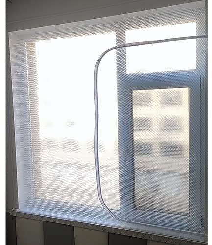 Tarpaulin Window Insulation Kit, Windproof and Sound Insulation Film for Doors and Windows with Zipper, Noise Reduction Windshield Custom Size ( Color : Clear , Size : 180x180cm )