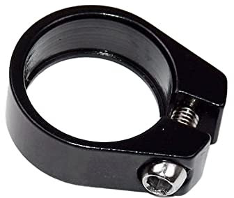 Sattelklemme 25,4/28,6 mm Fahrrad Sattelstütze Klemme Legierung Einzelnagel Sattelrohr Sattelklemme MTB Fahrrad Sattelrohr Clip Fahrradsattel Sattelklemme Sattelkloben (Size : Black 25.4mm)