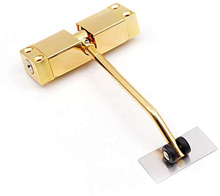 TüRschließEr Türschließer aus Edelstahl mit automatischer Feder kann die Türschließer-Möbeltürbeschläge einstellen Automatischer TüRschließEr (Color : Golden)