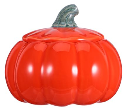 Amosfun Bol à soupe décoratif avec couvercle - Petit bol à citrouille avec couvercle - Bols à citrouille pour soupe, pendaison de crémaillère, ragoût en céramique