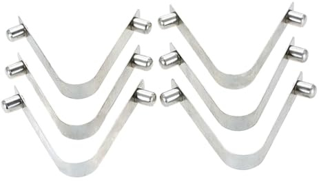 Kajak-Paddel-Clips, 6 Stück Kajak-Paddel-Feder-Druckknöpfe, Stahl-Federknopf-Clips (9mm Doppelstift massiv)