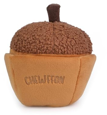 CHEWFFON Interaktiver Plüschhundspielzeug, Eichel | Enrichment-Knister-Treat-Puzzle-Spielzeug, Langeweilebekämpfung und Anregung, Für Kleine, Mittlere und Große Hunde