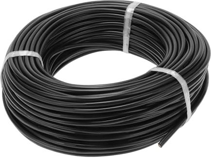 VekAuto 1 Câble De Mise À La Terre 61M Câble d'alimentation Universel pour Radio De Voiture, Automobile, Haut-Parleurs Voiture Entièrement Isolé & Gaine Douce TC Noir 18Awg 4 Conducteurs