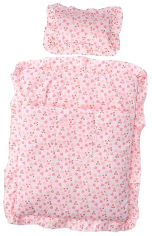 Toyvian Paquet de Couchage Fraise pour Poupée en Tissu Doux et Confortable, Accessoire Déco pour Chambre Miniature de Maison de Poupée