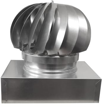 PIKAPPA 1319 Aspiratore eolico zincato a base rettangolare 320x420 mm per condotti e canne fumarie