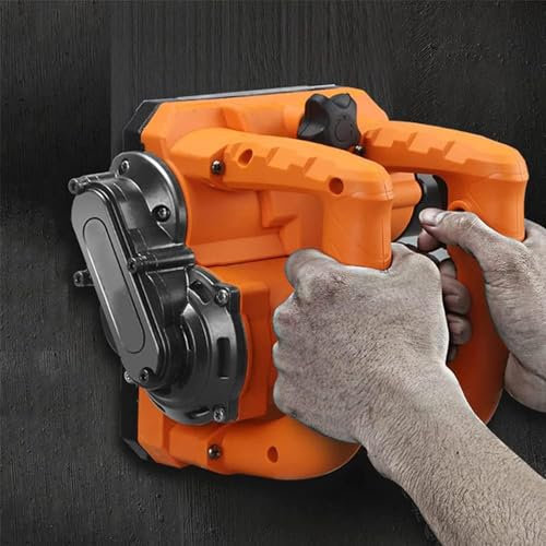 FJYAWEN Cepilladora De Pared Eléctrica 5800w/6800w, 9000rpm, Ancho De Fresado:125mm, Ajuste De Altura:1-4mm, para Pared, Yeso, Mortero, Cal, Pinturas Antiguas,5800W