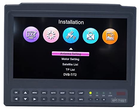 DIKAMAN Buscador de satélites, KPT-716TS DVB-S2 DVB-T2 Medidor de buscadores satllite HD Satélite TELEVISOR Receptor MPEG-4 Modulador Mejor WS-6916 6906 6933 para Ajustar la Antena parabólica