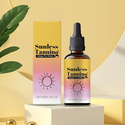 Selbstbräuner-Tropfen zum Trinken, trinkbare Bräunungstropfen, für Gesicht und Körper, Selbstbräuner, keine UV-Belastung, natürlicher Melanin-Boost, wirkt gleichmäßig auf den ganzen Körper (1)