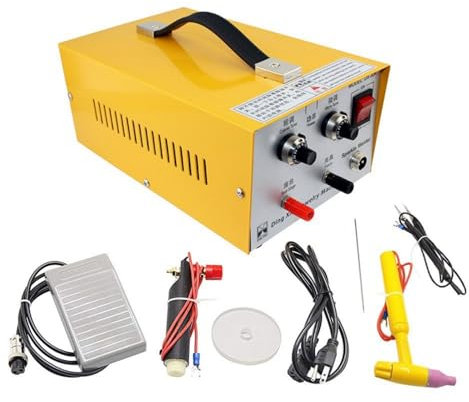 Máquina de soldadura de joyería pequeña, ideal para el hogar, para hacer bricolaje, para aretes, collares de oro y plata, soldador por puntos.