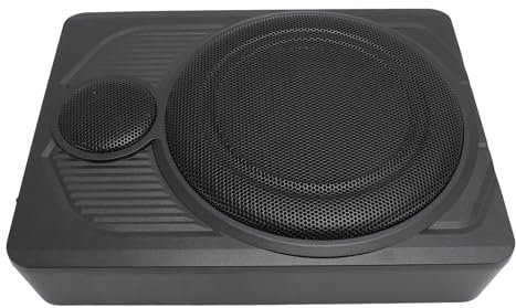 Subwoofer per auto, subwoofer amplificato sottile da 600 W da 10 pollici sotto il sedile con cavo di controllo del volume per si stema audio, bassi profondi e suono potente