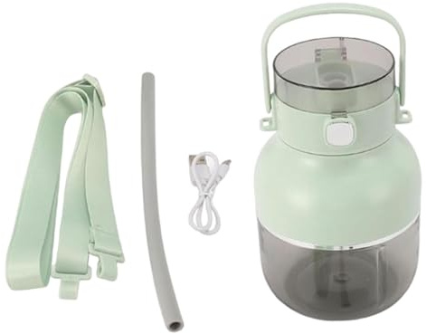 Folpus Blender Portable Extracteur de Jus Centrifugeuse Personnelle et Mélangeur Électrique Type C Facile à Transporter Adapté pour le Bureau, Vert