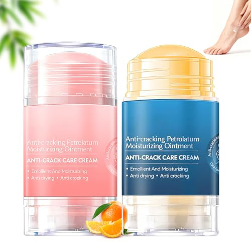Crème Réparatrice Peau Sèche et Crevassée 2PCS,Soin Intensif Mains Pieds Talons Fissurés,Crème Hydratante Anti-Crevasses,Nourrissante au Beurre de Karité et Cire d’Abeille