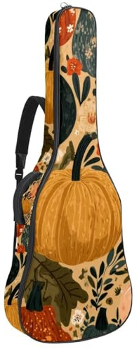 Kleine Blumen lila winzige Blumen nahtlose Muster Gitarrentasche Rucksack mit verstellbaren Schultergurttaschen, Mehrfarbig 02, 42.9x16.9x4.7 in, Lässiger Tagesrucksack