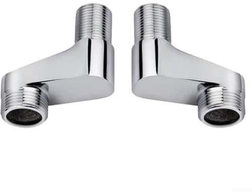Lot de 2 adaptateurs pour robinetterie de douche avec raccord en S réglable pour mise à niveau de plomberie et espacement flexible dans la salle de bain