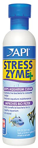 API STRESS ZYME Bacterial cleaner, Freshwater and Saltwater Aquarium Water Cleaning Solution, 8 oz