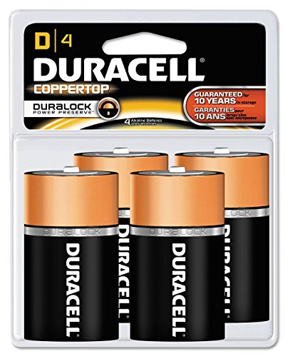 Duracell PGD MN1300R4Z Lot de 4 Piles alcalines en cuivre Taille D