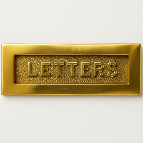 B&M Solid Brass Polish Letter Plate 10 * 3 - Letters Embossed