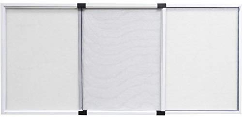 Zanzariere Estensibile in fibra di vetro con telaio in alluminio per finestre facile da montare (Bianca, H70x100/192 cm)