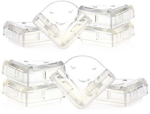 com-four® 8X Eckenschutz, Kantenschutz Baby für Tisch und Kommode | Tischkantenschutz für Babys und Kleinkinder - L-Form - transparent und selbstklebend