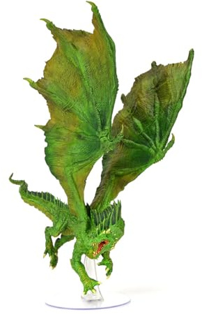 WizKids Dungeons and Dragons Icons of the Realms - Adult Green Dragon Figure, DnD Miniatures