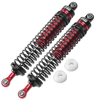 Aluminum 6061-T6 Rear Adjustable Spring Dampers (122mm) for LOSI 1/10 Hammer Rey U4 Rock Racer-LOS03030 Upgrades - Red