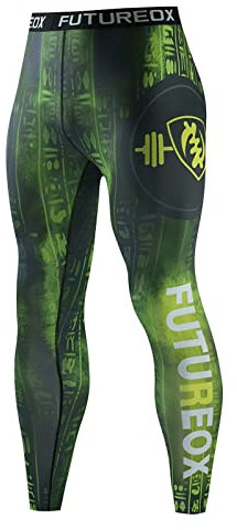 Strumpfhosen Herren Hautfreundlich Leggings Sportleggings Atmungsaktive Enganliegende Laufhose mit Druck Unterhose Quick Dry Kompression Hose Fashion Trainingshose für Fitness Gym