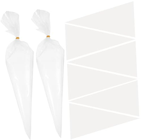 Mikikit Lot de 50 Paquet à Coulis pour Carrelage, en Hdpe Blanc, Grosse Capacité, Résistants aux Déchirures, pour Maçonnerie et Ciment