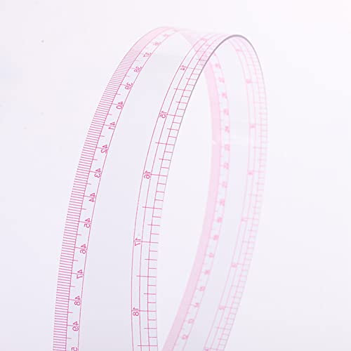 Sonew Hochtransparentes 7-teiliges Kurvenlineal-Set, Genaues Maßstabsflexibilitätsdesign, Nählineal-Set, Ideal Zum Zeichnen und Markieren von Kleidung